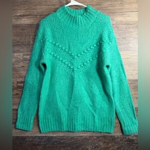 Talbots Vibrant Green Cowl Neck Sweater